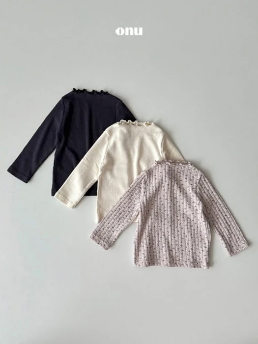 Cream Ribbed Tee