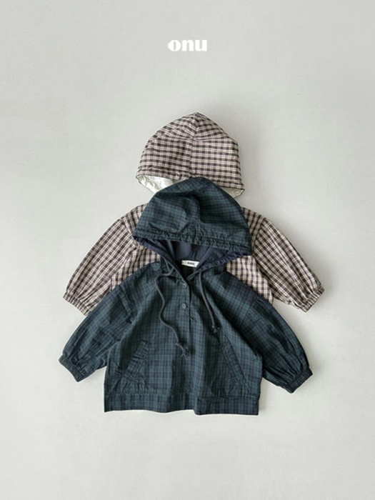 Check Hoodie Anorak