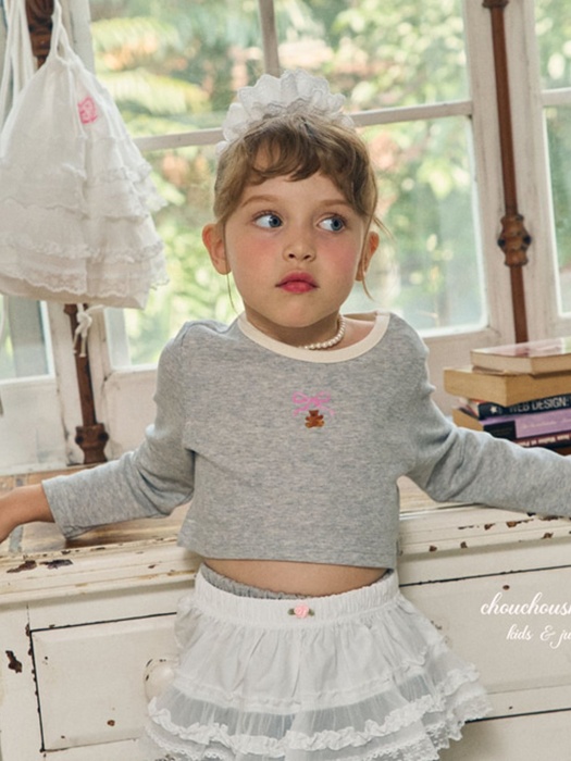Bear Ribbon Crop Tee Bear Ribbon Crop Tee