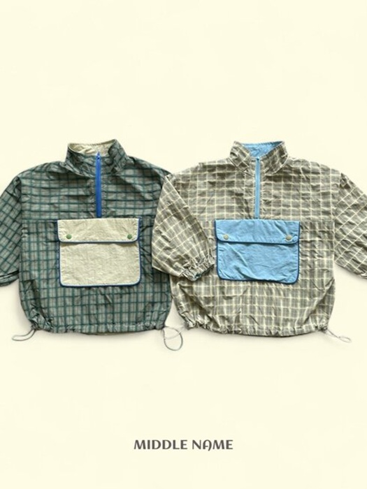 Check Windbreaker Anorak