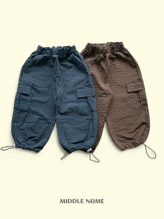 Embossed Check Cargo Pants Embossed Check Cargo Pants