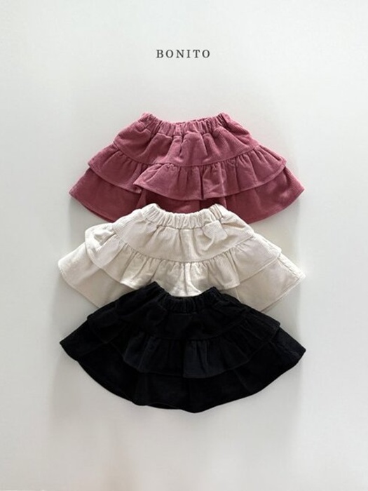 Corduroy Tiered Skirt