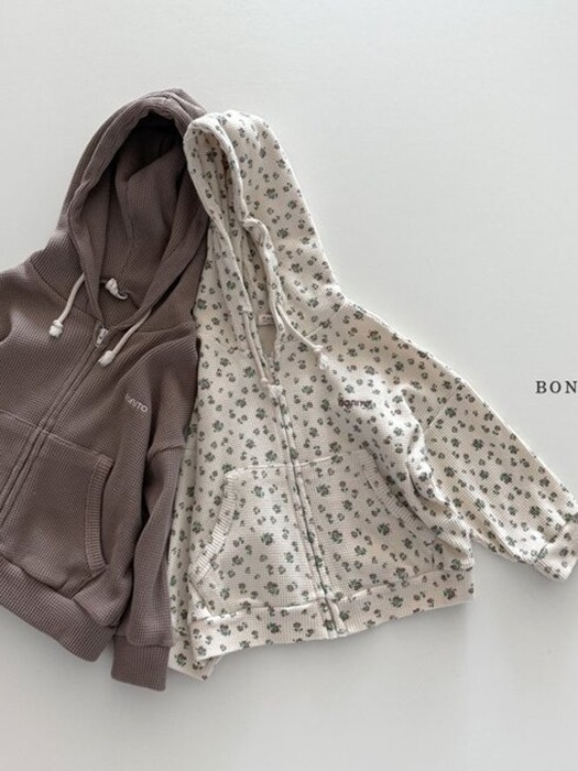 Waffle Hoodie Zip-Up