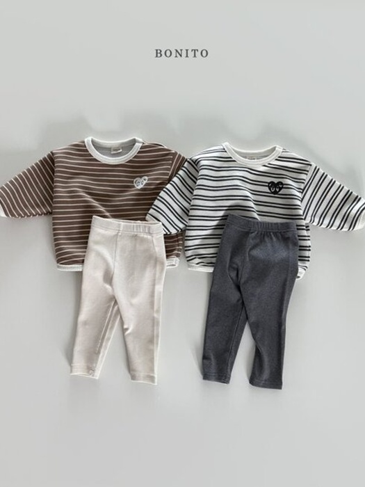 Stripe Hem Leggings Set