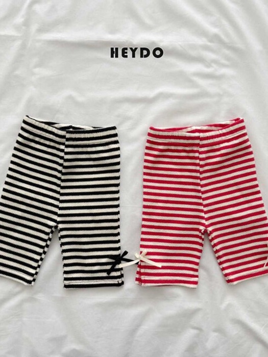 Stripe Ribbon Half Leggings Stripe Ribbon Half Leggings