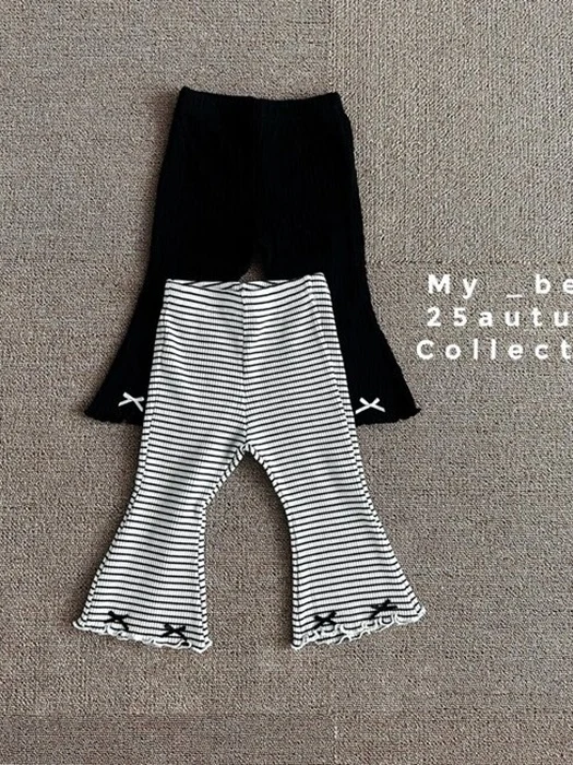 Ribbed Bootcut Pants