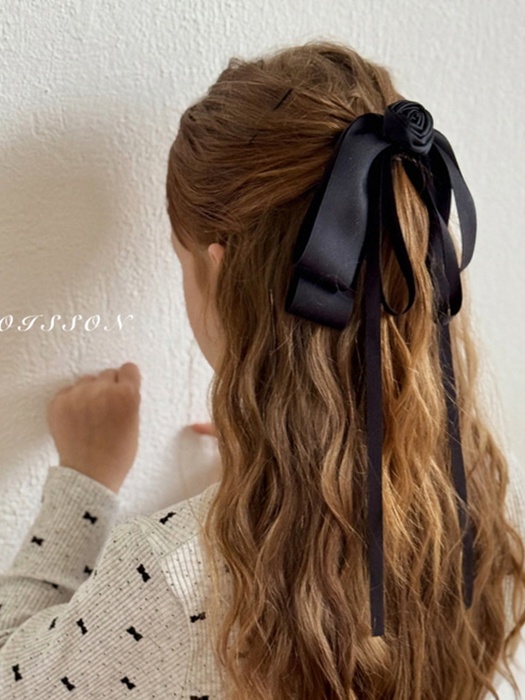 Rose Shining Ribbon Pin