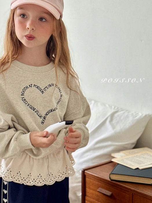 Heart Embroidery Sweatshirt Heart Embroidery Sweatshirt