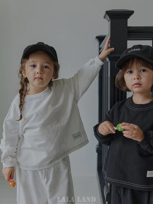 Kids Black White Sweatshirt