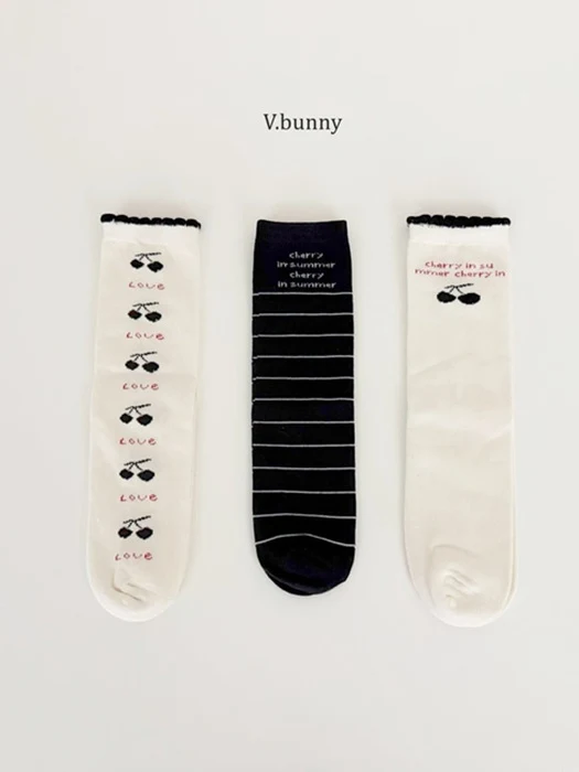 Cherry Love Socks Set Cherry Love Socks Set