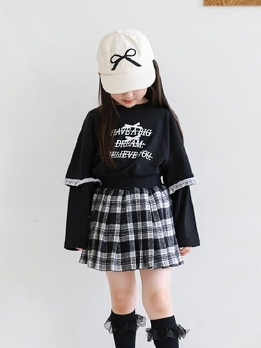 Check Pleated Skirt