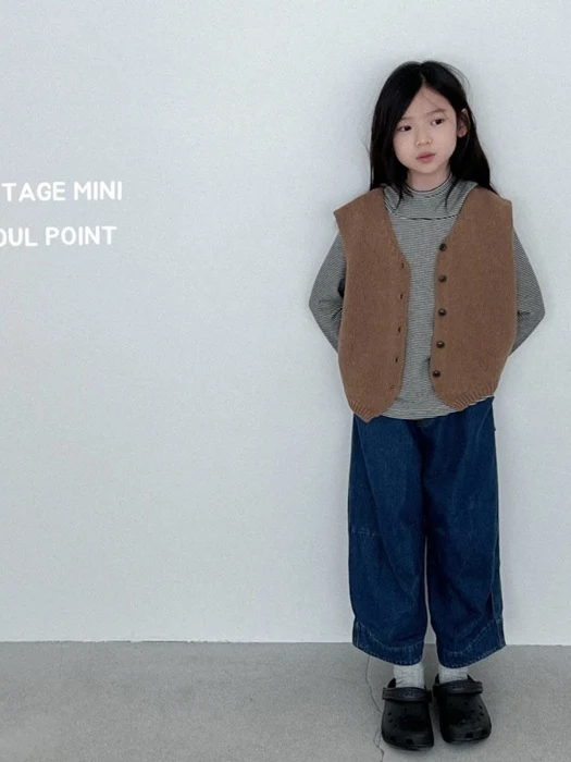 Knee Denim Pants