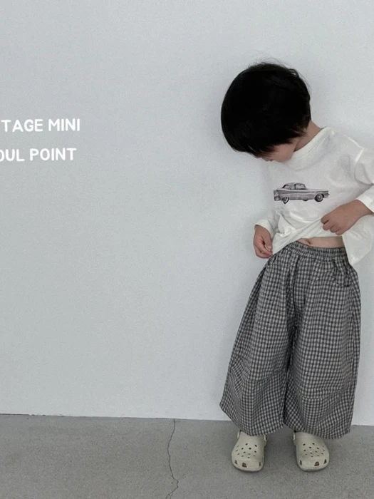 Check Raw Denim Pants