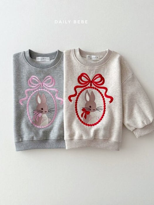 Bunny Embroidery Sweatshirt