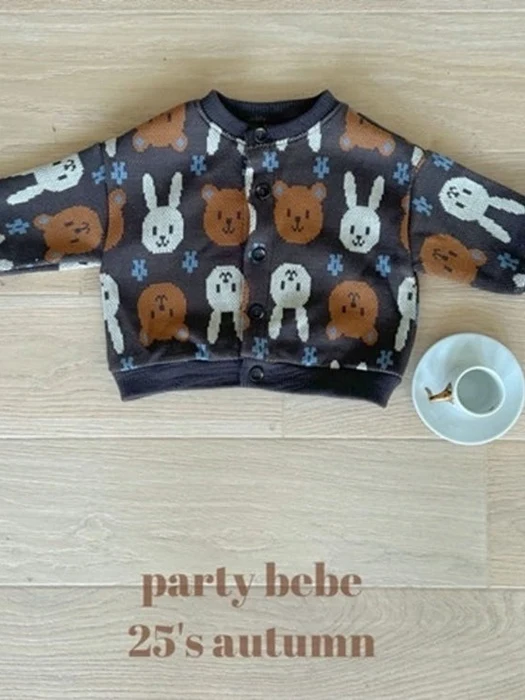 Jacquard Bear Cardigan Jacquard Bear Cardigan