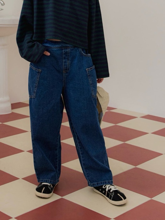 Back Pocket Denim Pants