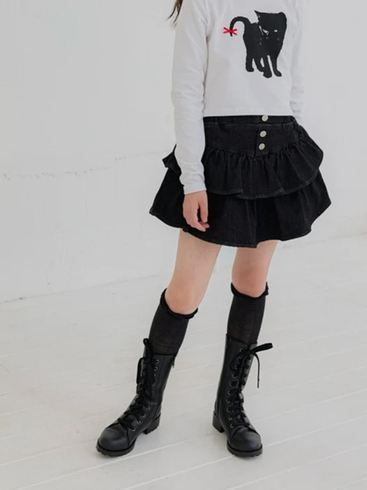 Span Tiered Skirt Pants