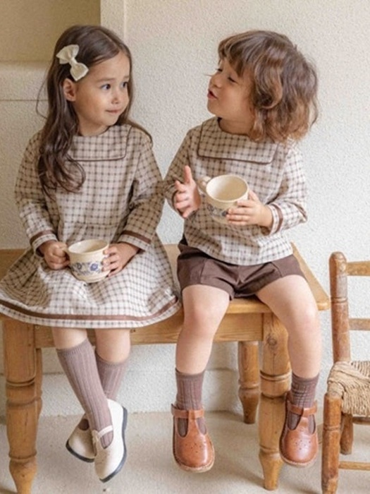 Bebe Brunette Mini Check Set