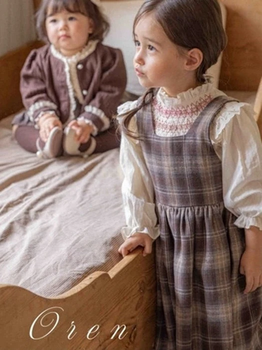 Kids Noisette Check One-piece