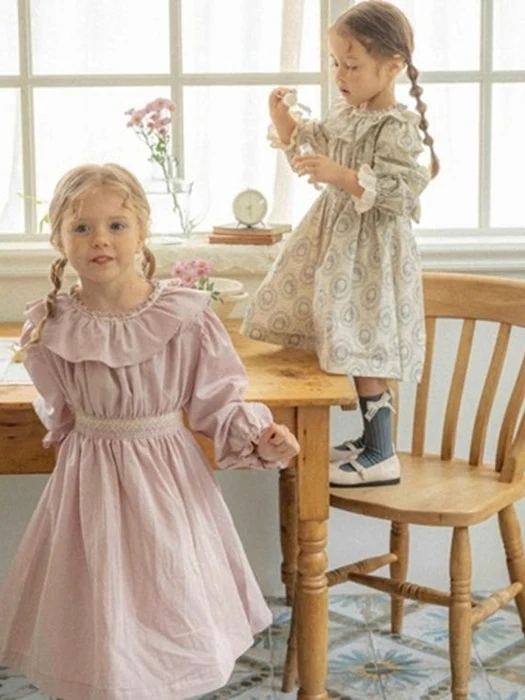 Kids Ange Smock One-piece (Gray)