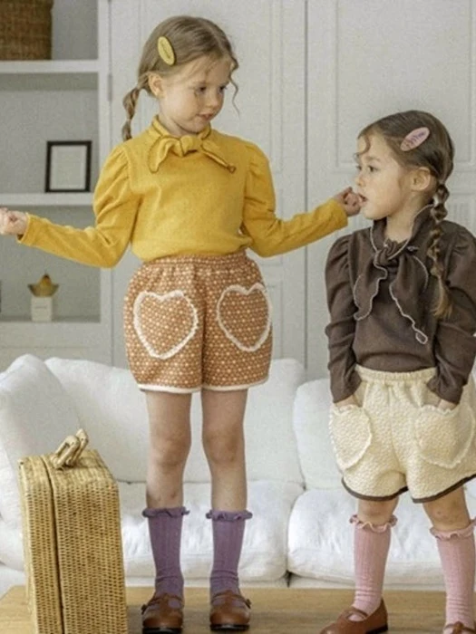 Kids Mocha Ribbon Tie Tee