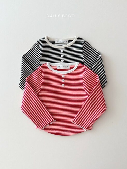 Stripe Button Tee