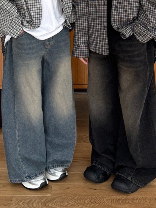 Faded Maxi Wide Denim Pants Faded Maxi Wide Denim Pants