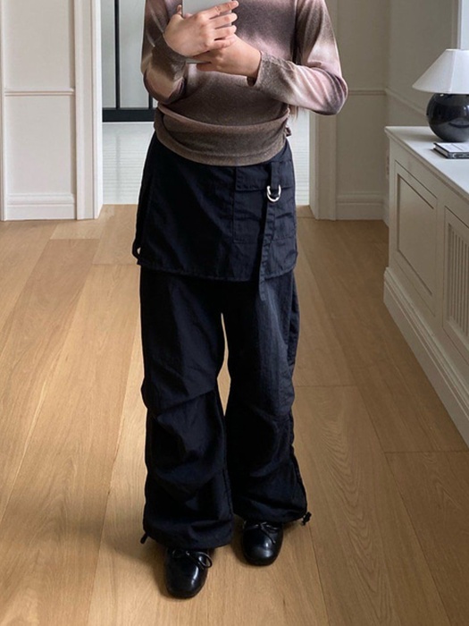 D-Lap Skirt Pants
