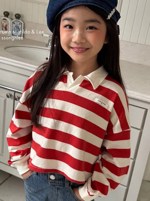 Plain Collar Crop Tee