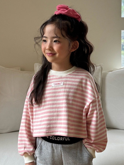 Stripe Crop Sweatshirt