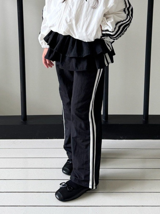 Ruffle Line Track Pants