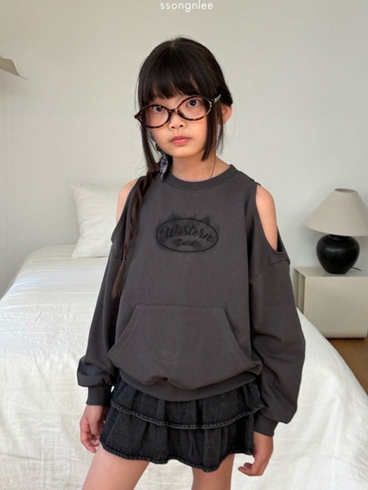 Western Off-Shoulder Sweatshirt Western Off-Shoulder Sweatshirt