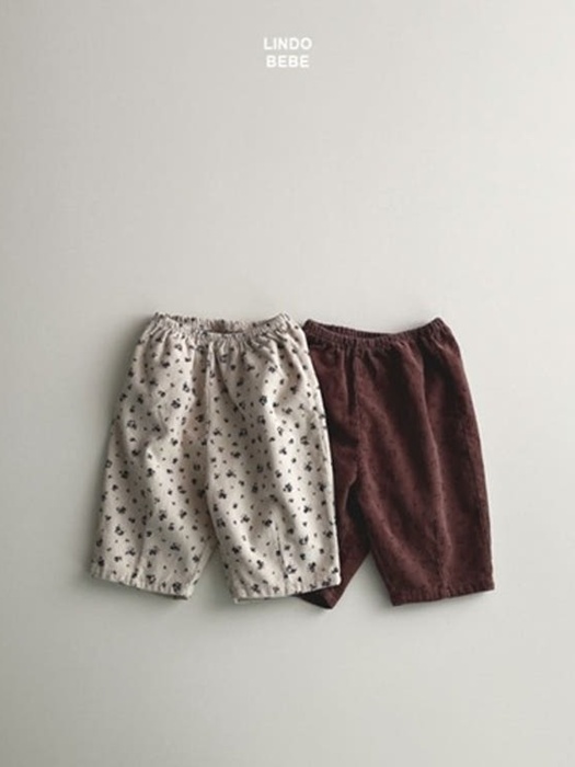Bebe Daily Flower Corduroy Pants