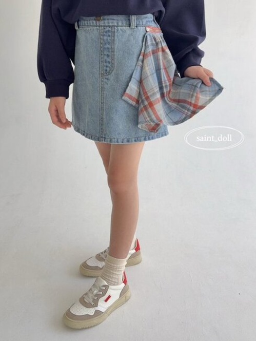 Check Zipper Skirt Check Zipper Skirt