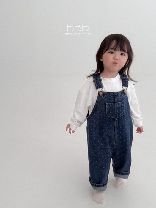 Round Denim Suspender Pants by Bella Bambina for Child - catalog view