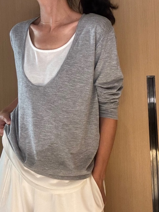Double V Knit Top