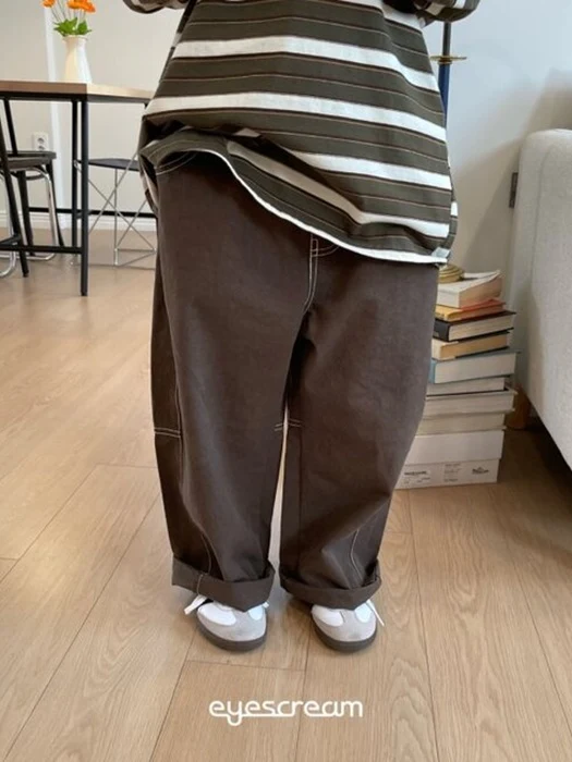 Curve Stitch Cotton Pants Curve Stitch Cotton Pants
