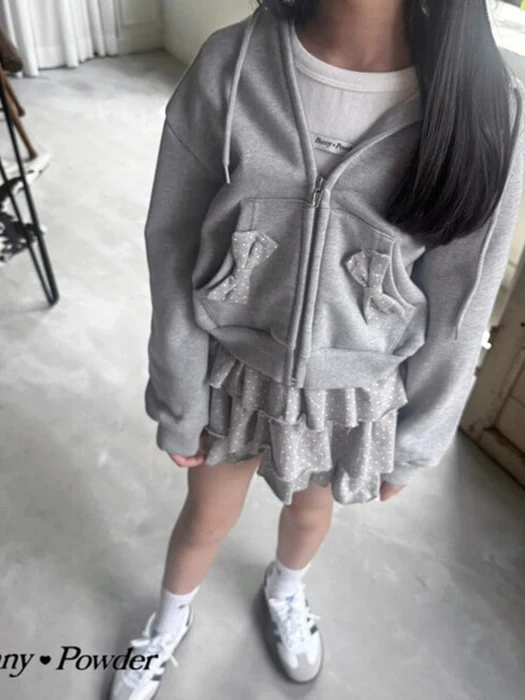 Ribbon Hoodie Zip-up Ribbon Hoodie Zip-up