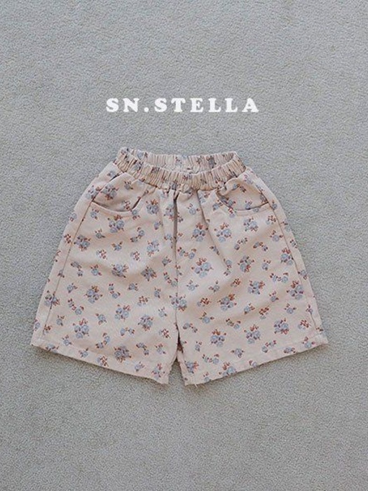 Corduroy Shorts Flower Corduroy Shorts Flower