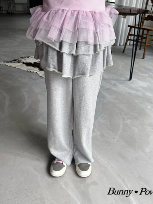 Raw Edge Ruffle Skirt Pants Raw Edge Ruffle Skirt Pants