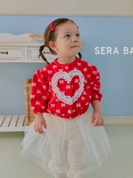 Bebe Heart Jacquard Cardigan Bebe Heart Jacquard Cardigan