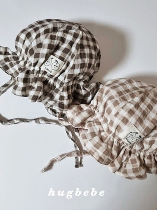 Check Crinkled Frill Bucket Hat Check Crinkled Frill Bucket Hat