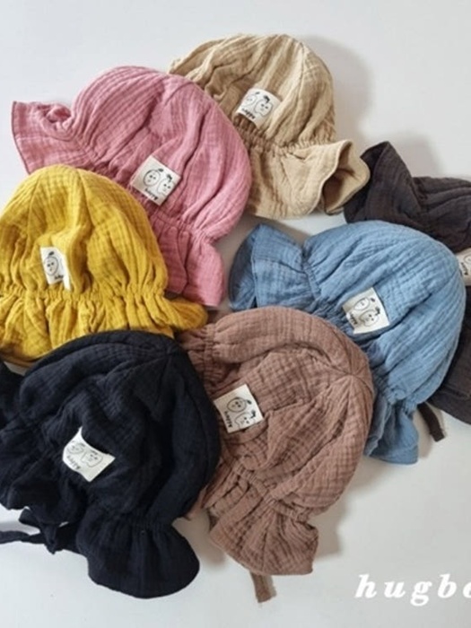 Solid Crinkled Frill Bucket Hat Solid Crinkled Frill Bucket Hat