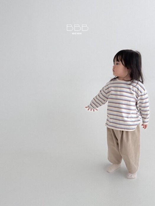 Bebe Stripe Boxy Tee