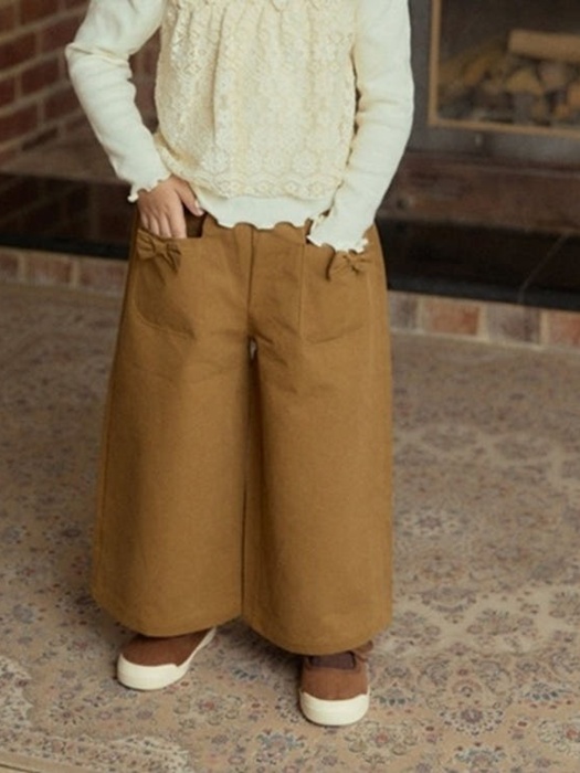 Ribbon Pocket Cotton Pants