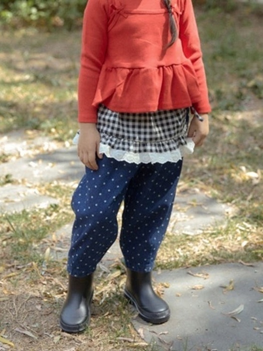 Dot Denim Span Pants Dot Denim Span Pants