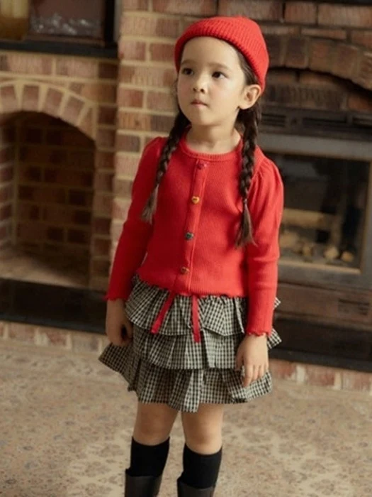 Heart Button Ribbed Blouse Heart Button Ribbed Blouse