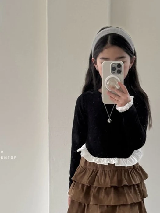 Frill Contrast Tee