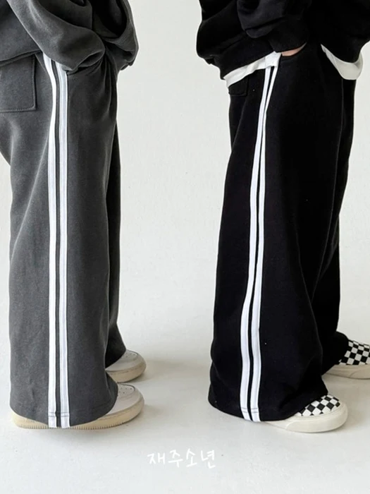Double Line Track Pants (Pig Charcoal) Double Line Track Pants (Pig Charcoal)