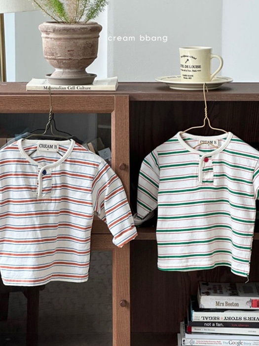 Henley Stripe Tee
